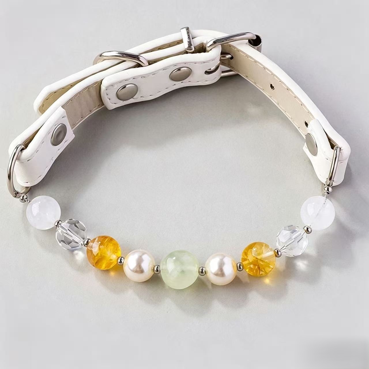 Handmade Natural Crystal Pet Collar - Image 4
