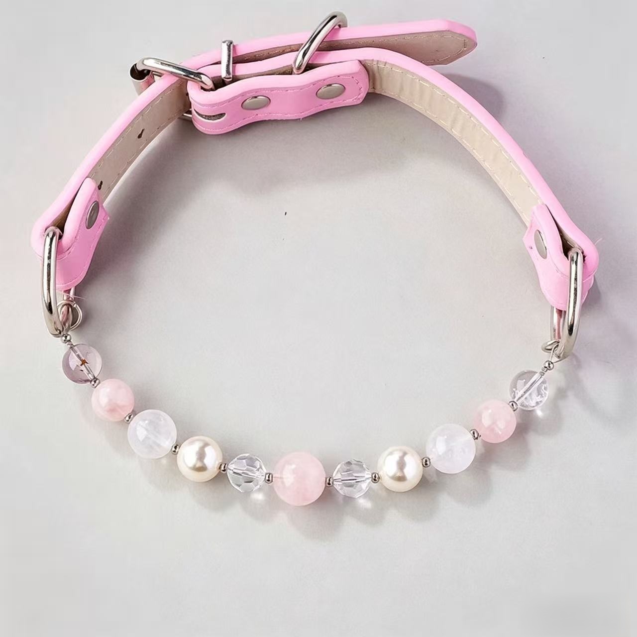 Handmade Natural Crystal Pet Collar - Image 2