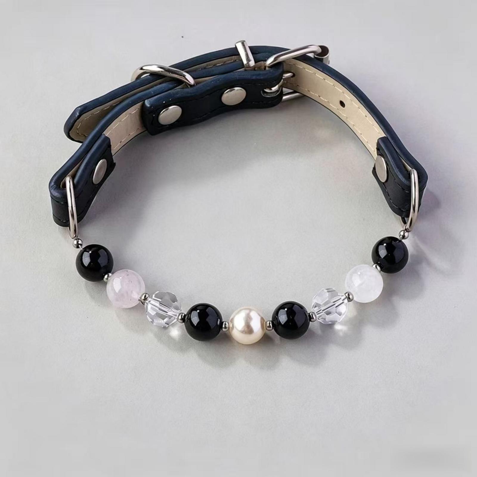 Handmade Natural Crystal Pet Collar