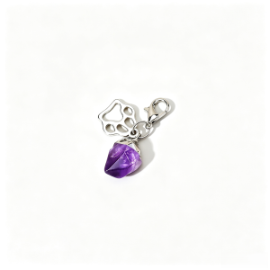 Natural Amethyst Pet Collar Charm