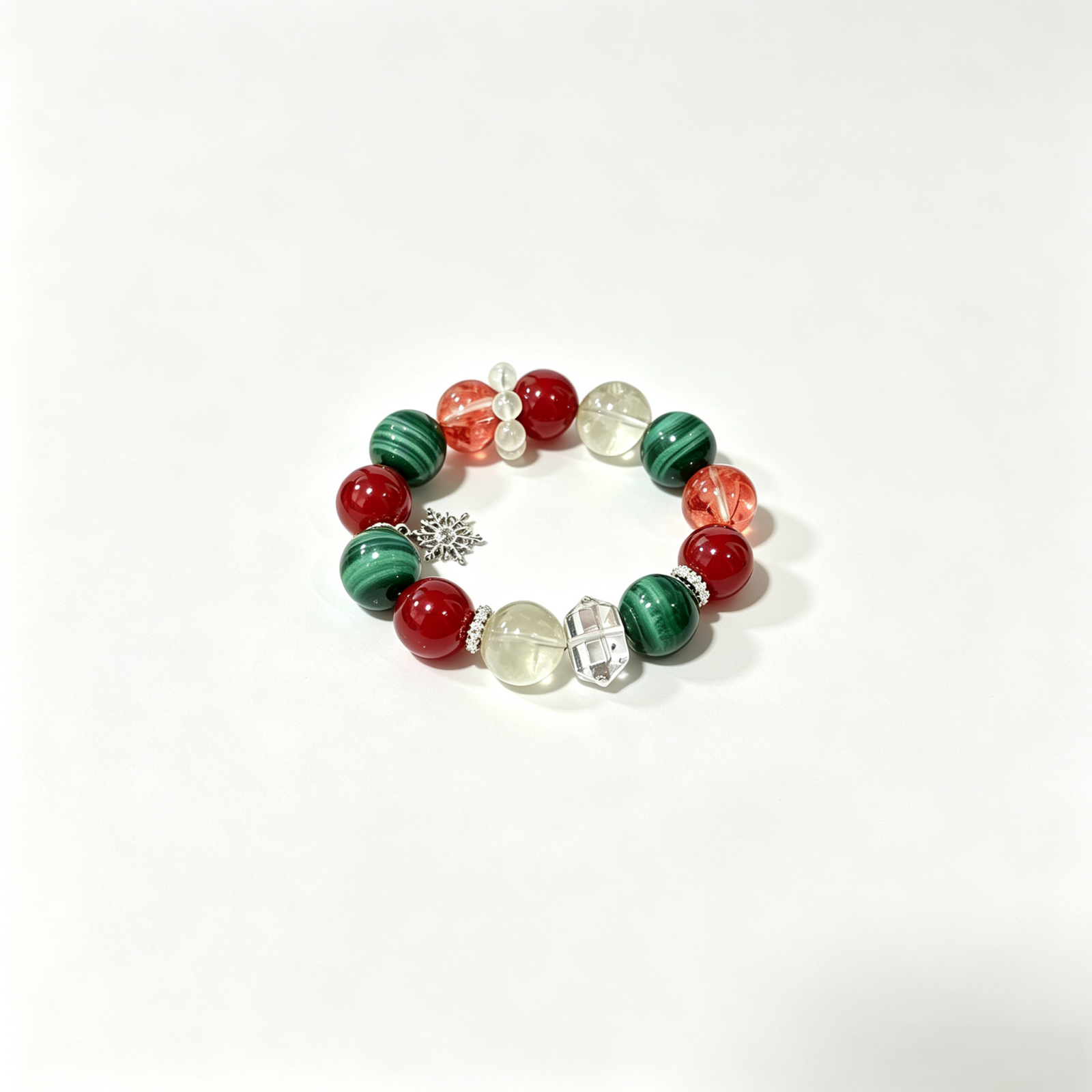 Christmas Snowflake Multi Gemstone Bracelet