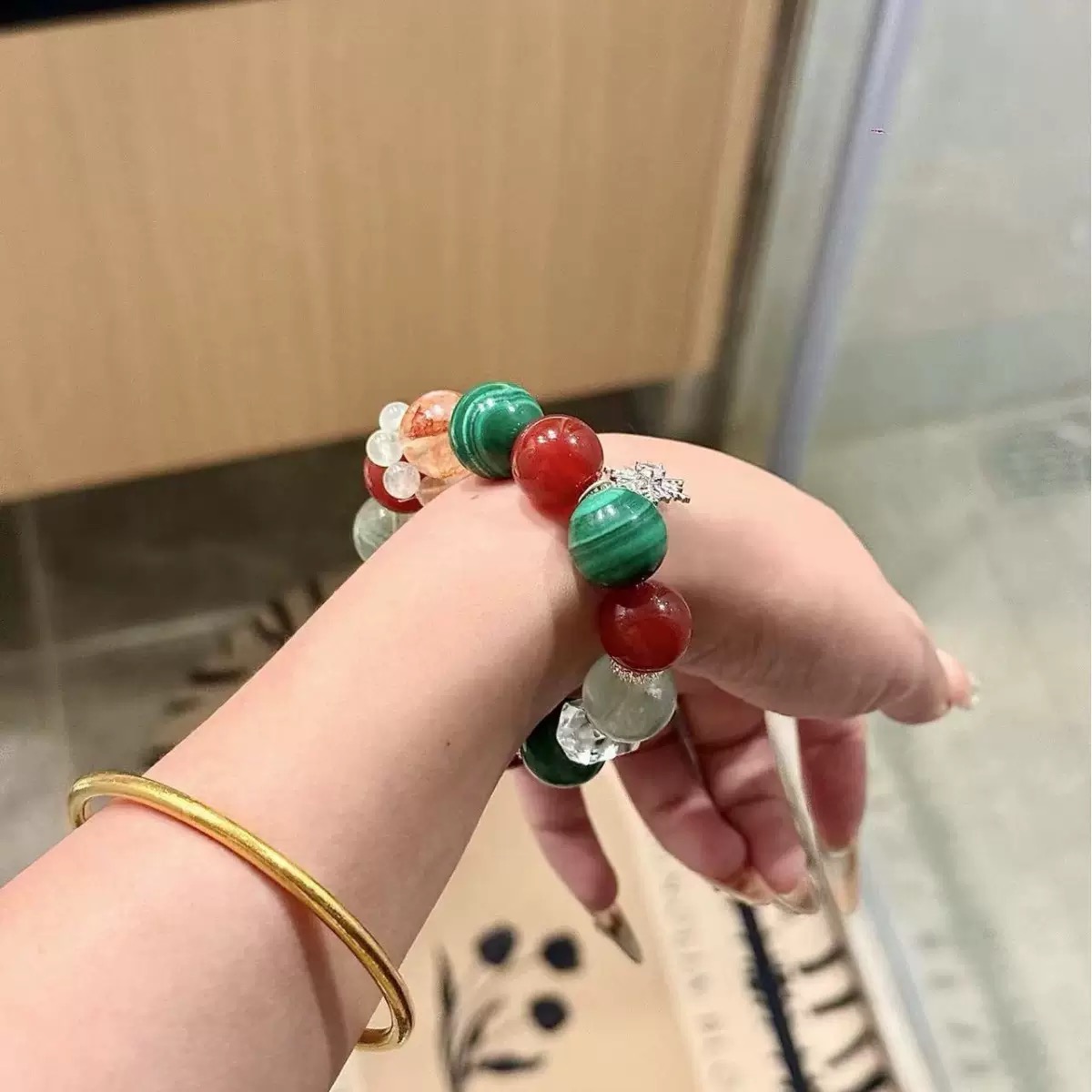Christmas Snowflake Multi Gemstone Bracelet - Image 3