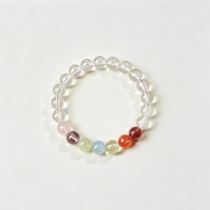 Clear Quartz Rainbow Multi-Stone Bracelet