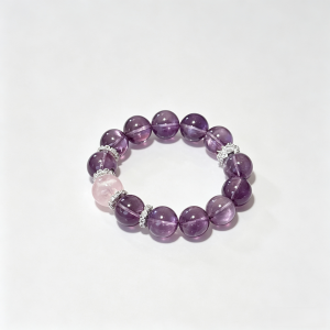 Amethyst Rhinestone Accent Bracelet