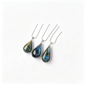 Flash Labradorite Teardrop Necklace