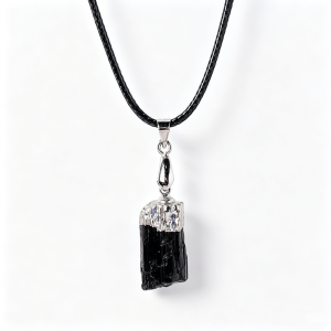 Raw Black Tourmaline Necklace